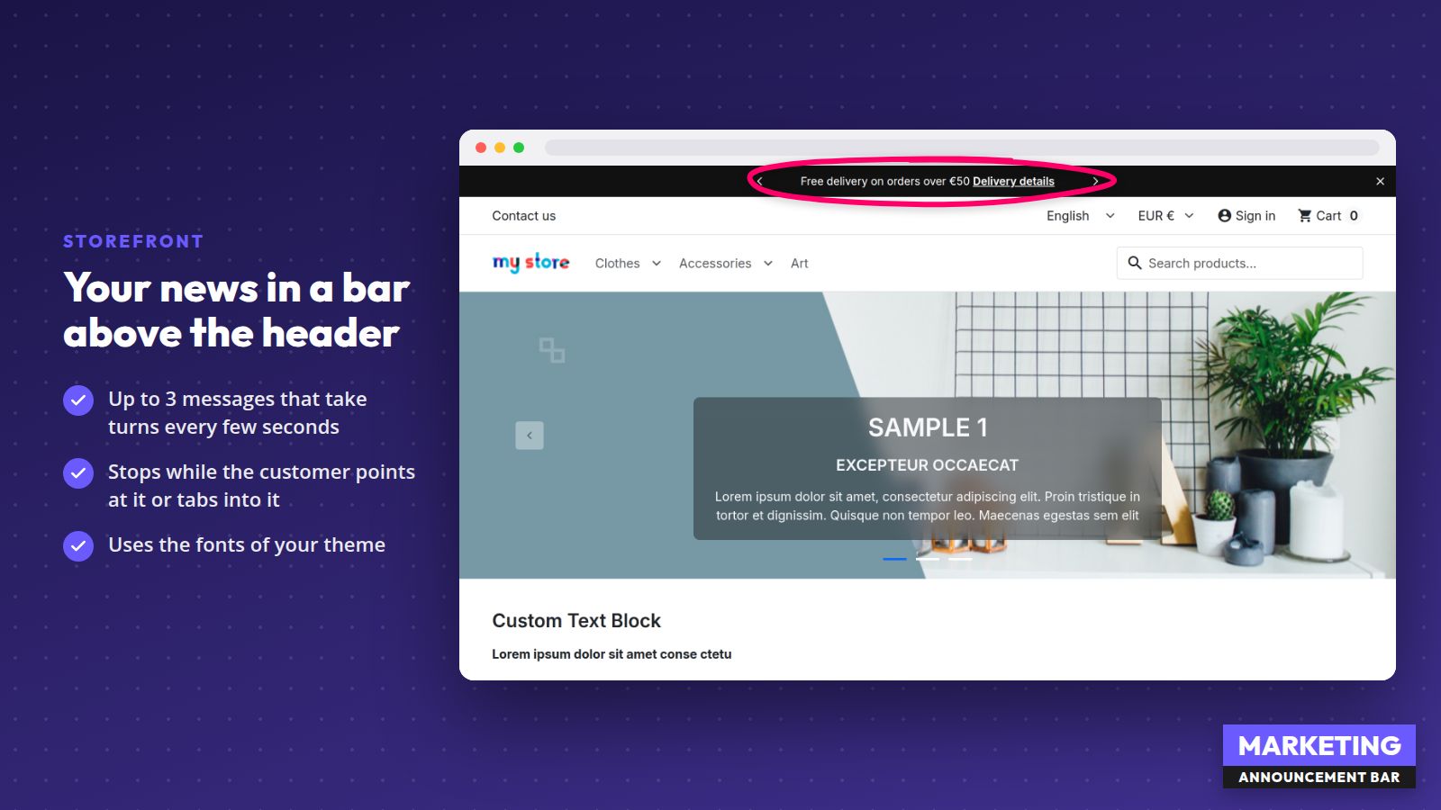 Announcement Bar