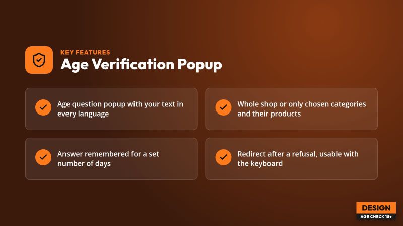 Vérification de l'âge 18+