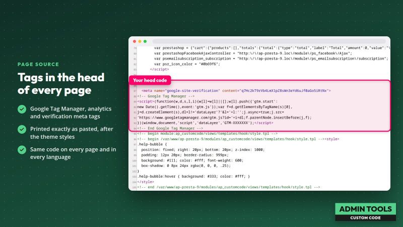 Header & Footer Code