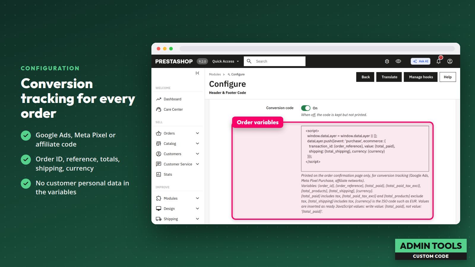 Header & Footer Code