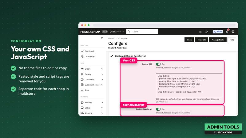 Header & Footer Code