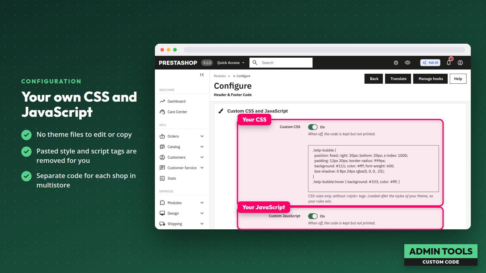 Header & Footer Code