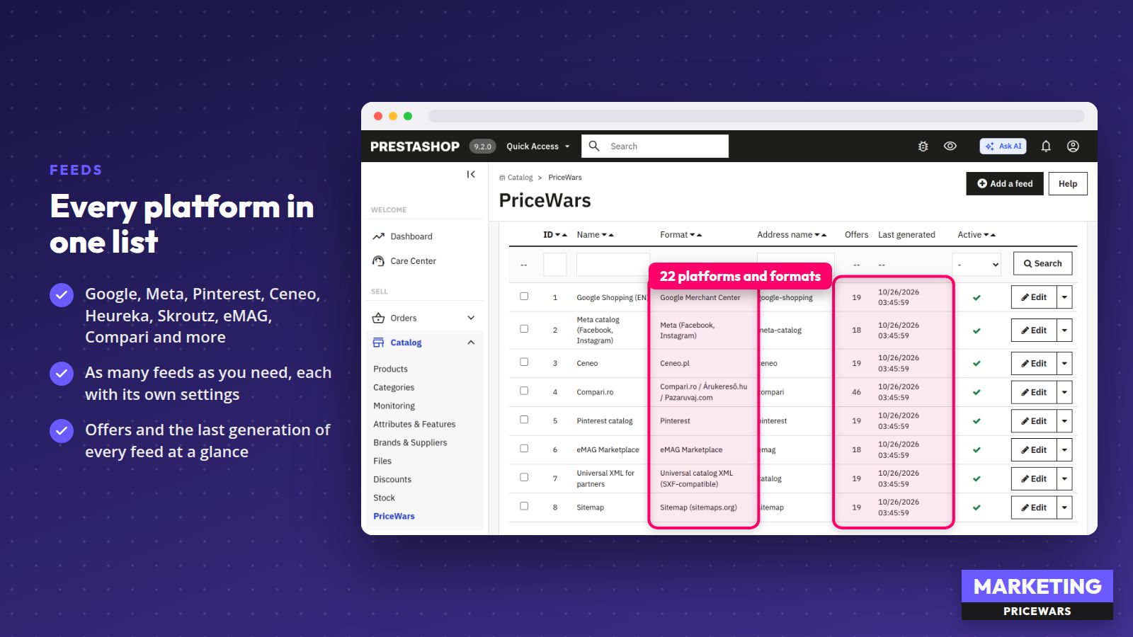 PriceWars - Product Feeds