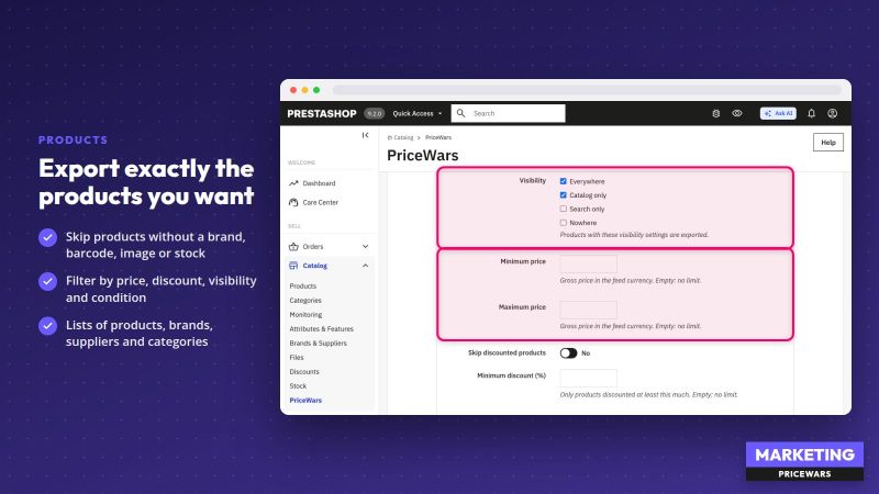 PriceWars - flux produits