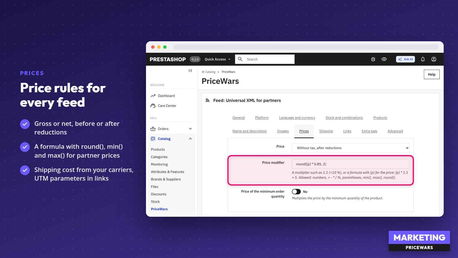 PriceWars - flux produits