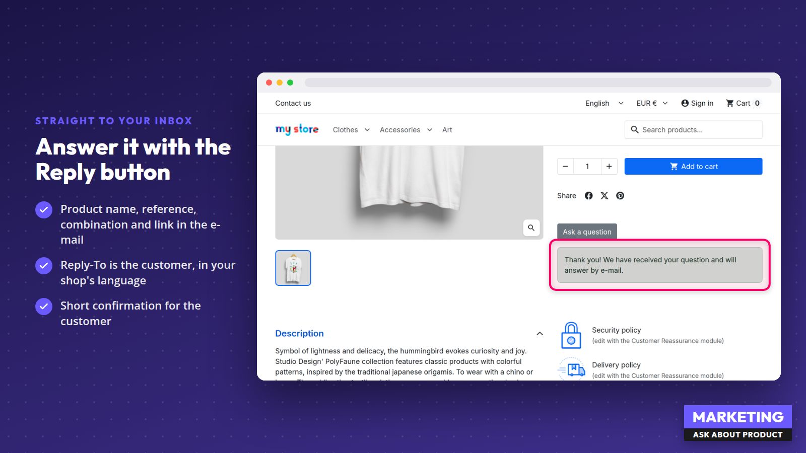 Product Question Form