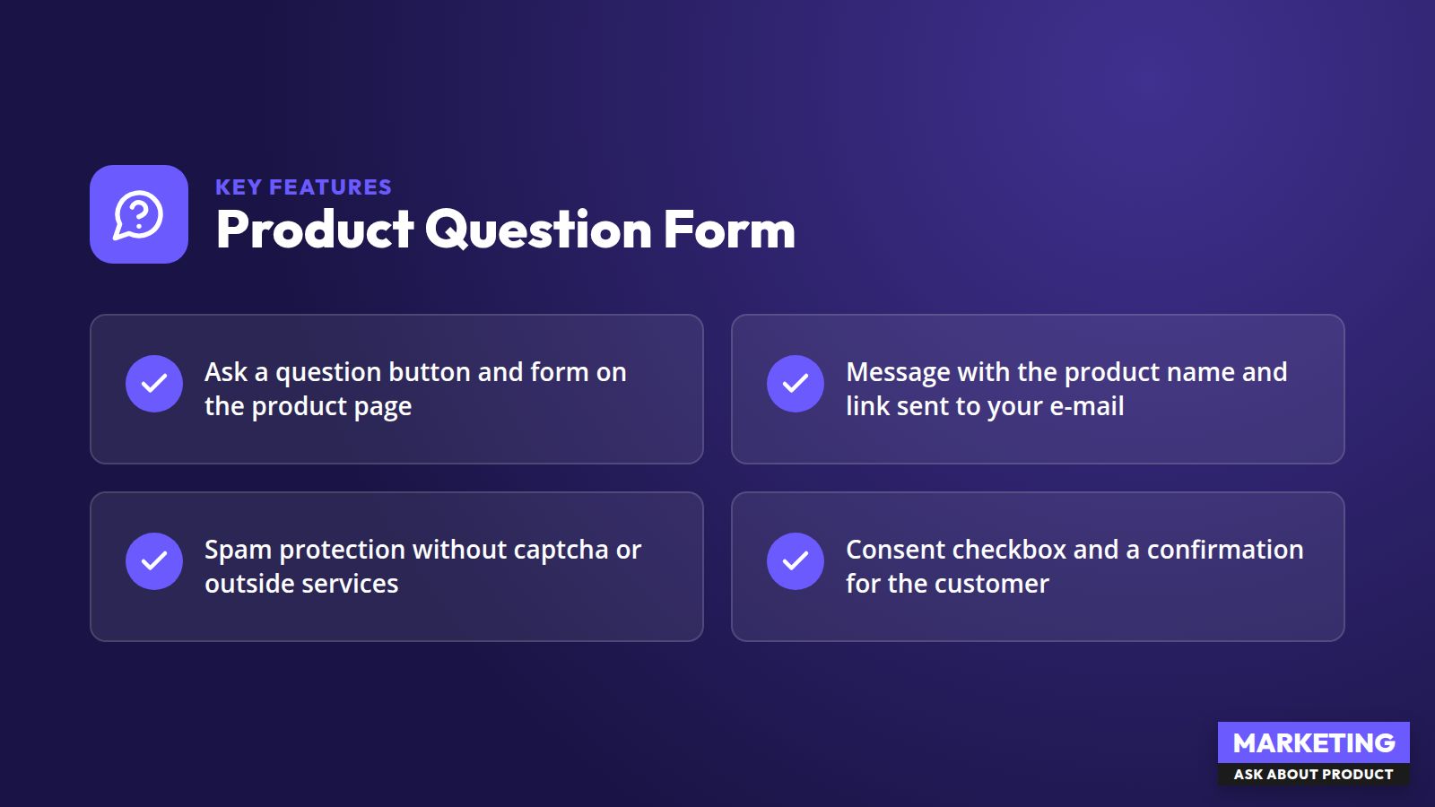 Question sur le produit