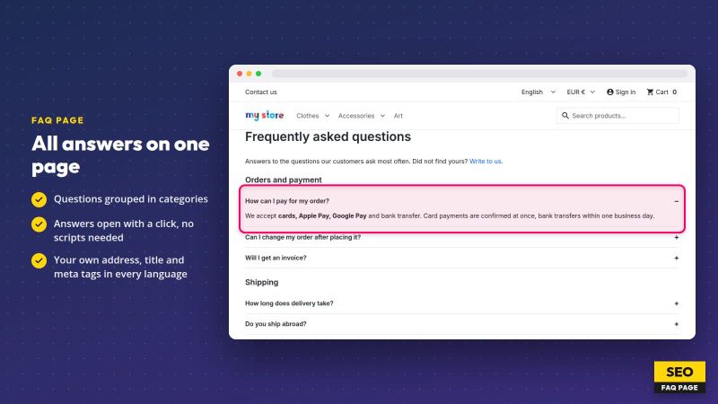 Page FAQ