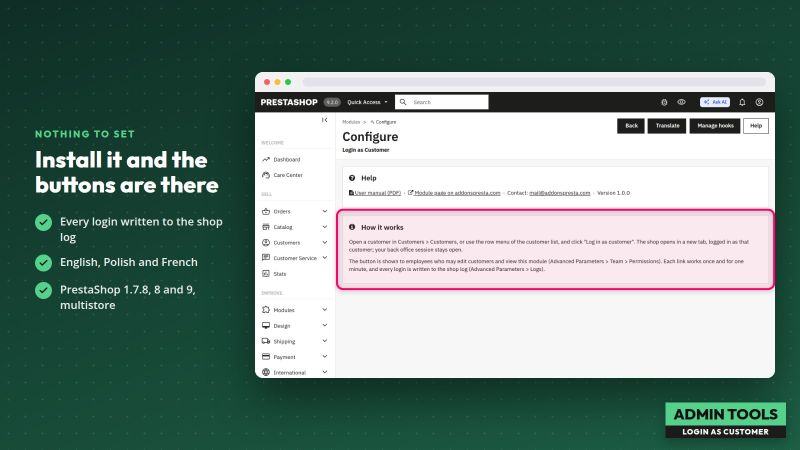 Login as Customer
