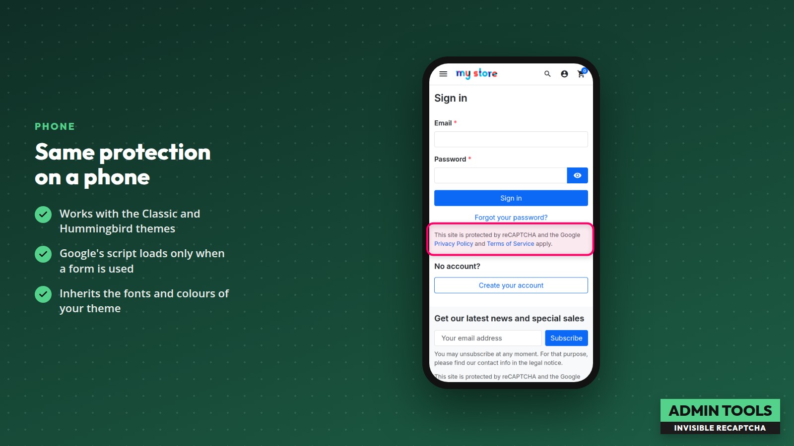 Invisible reCAPTCHA v3
