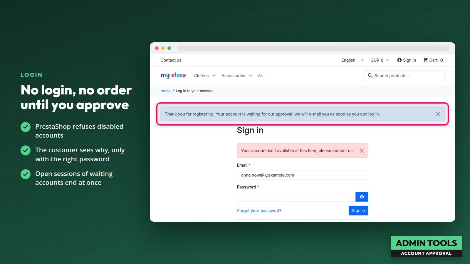 Customer Account Approval