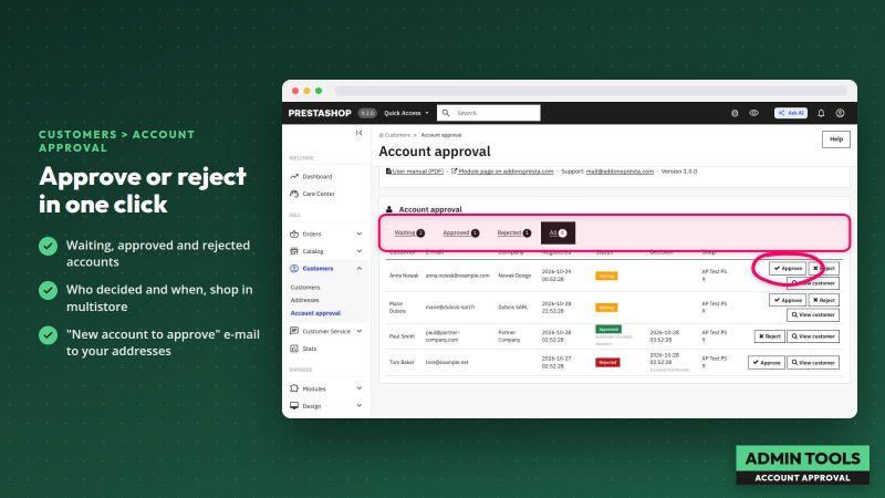 Customer Account Approval