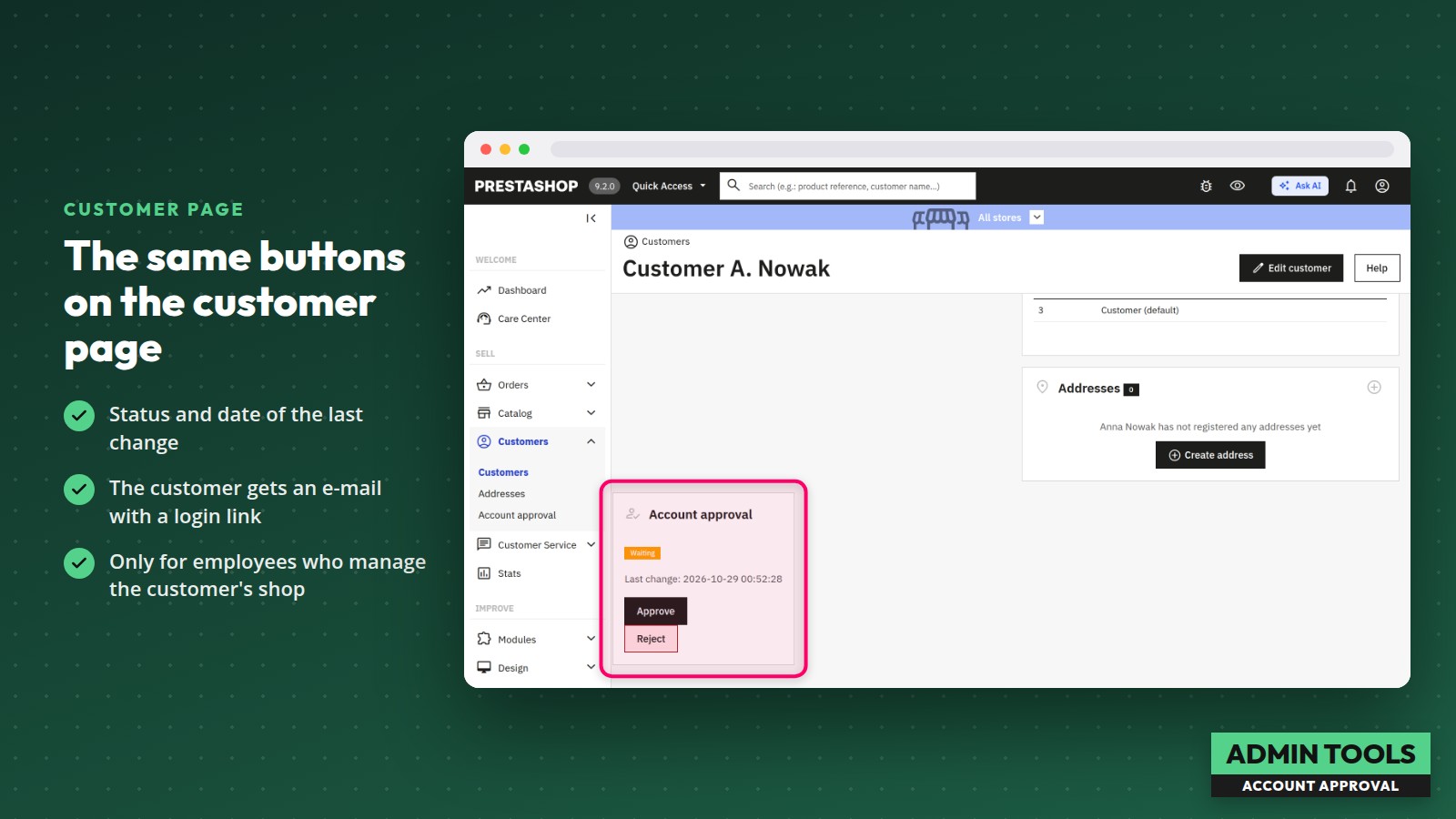 Customer Account Approval