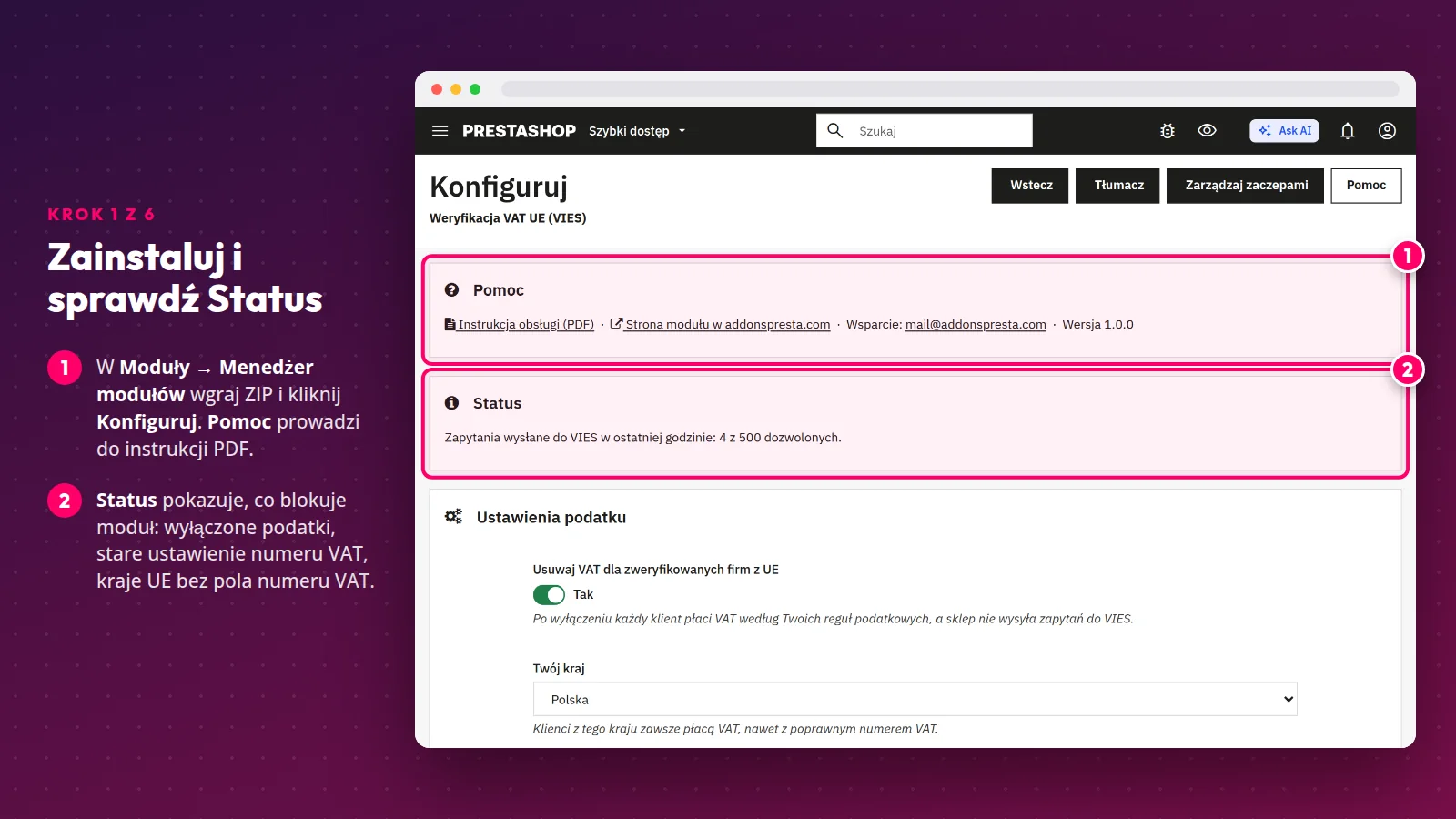 Weryfikacja VAT UE (VIES): Zainstaluj i sprawdź Status