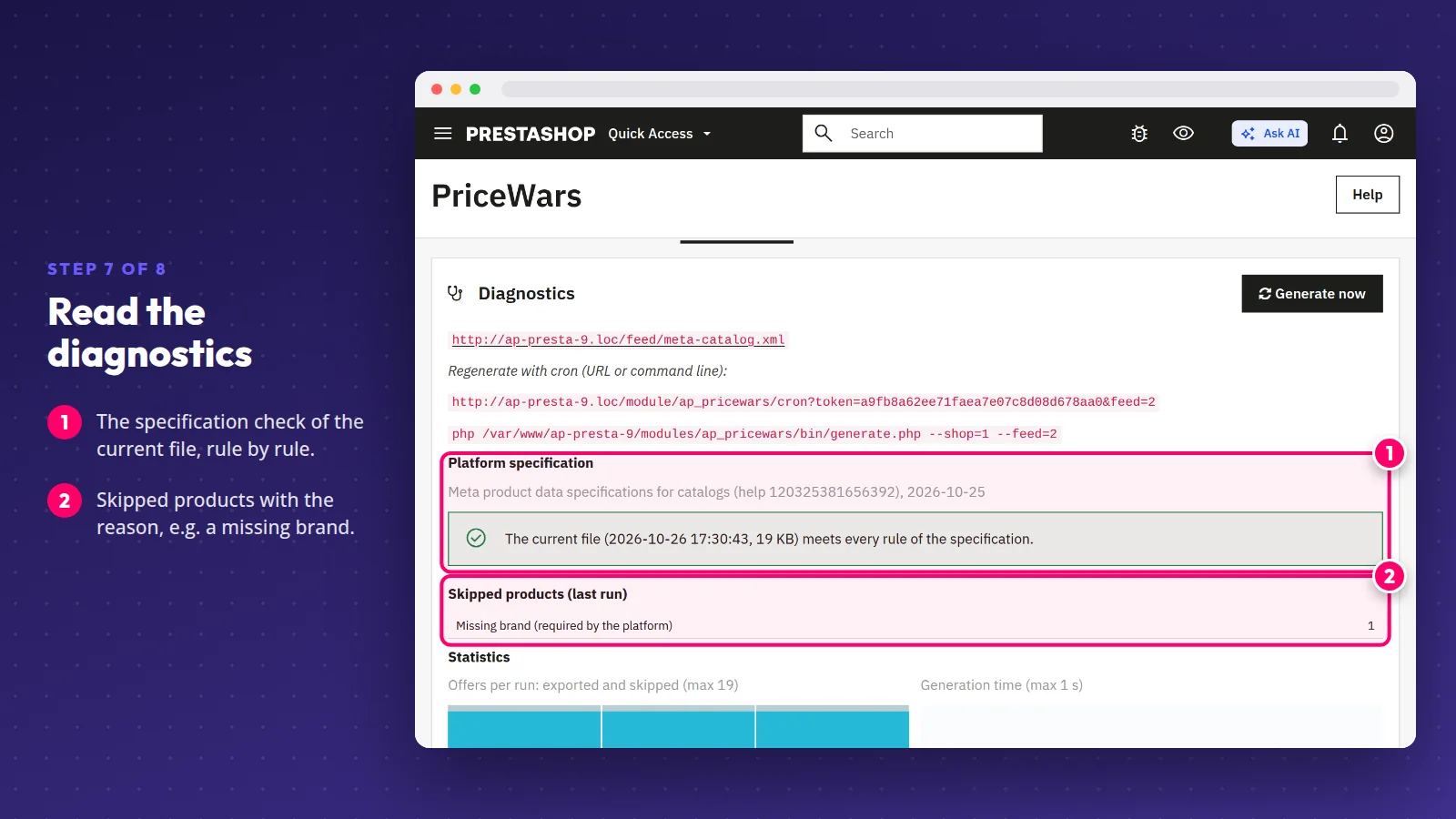 PriceWars: Read the diagnostics