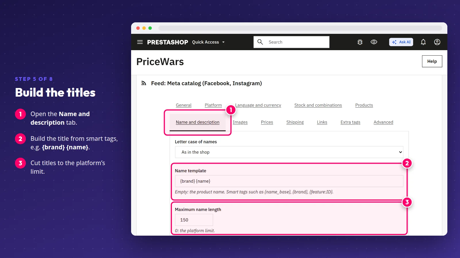 PriceWars: Build the titles