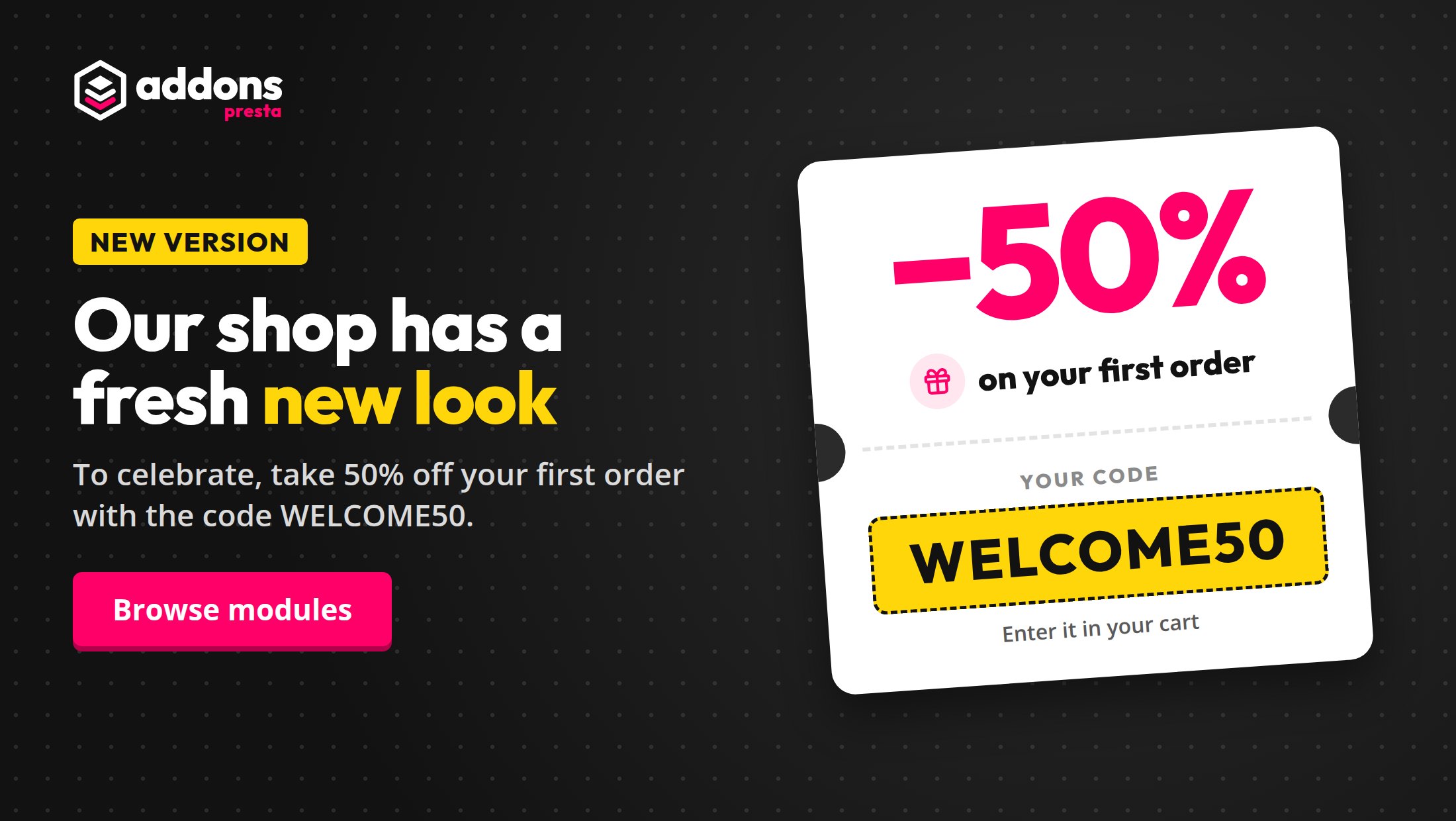 Our shop has a fresh new look